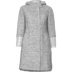 sheego Damen Große Größen Mantel mit Kapuze, in 2-in-1-Optik und A-Linie Trenchcoat Citywear klassisch - unifarben