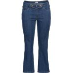 Unifarbene Sheego Bootcut Jeans mit Reißverschluss aus Denim für Damen Große Größen 