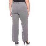 Reduzierte Weiße Business Sheego Bundfaltenhosen mit Knopf aus Jersey für Damen Größe L Große Größen 