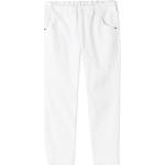 Weiße Bestickte Sheego Denim Nachhaltige Jeans mit Stickerei aus Denim für Damen Größe M Große Größen 