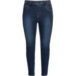 Dunkelblaue Bestickte Casual Sheego Denim Nachhaltige Jeans mit Stickerei aus Baumwollmischung für Damen Größe L Große Größen 