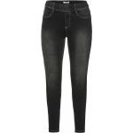 Schwarze Bestickte Sheego Denim Jeans mit Stickerei aus Denim für Damen Übergrößen Große Größen 