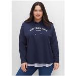 Marineblaue Sportliche Sheego Damensweatshirts Größe 3 XL Große Größen 