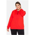 Reduzierte Feuerrote Sheego Damensweatshirts mit Reißverschluss Größe XL Große Größen 