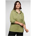 Reduzierte Grüne Sheego Nachhaltige Damensweatshirts mit Reißverschluss mit Kapuze Größe 3 XL Große Größen 