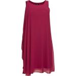 Pinke Elegante Ärmellose Midi Chiffon-Abendkleider aus Chiffon für Damen Größe XXL Große Größen 