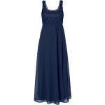 Blaue Blumenmuster Elegante Maxi Lange Abendkleider mit Reißverschluss aus Spitze für Damen Größe 3 XL Große Größen für den für den Winter 