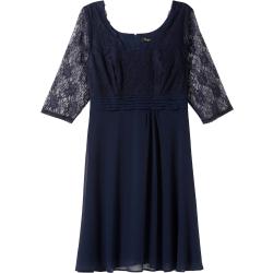 sheego Kleid mit leicht ausgestelltem Rock, blau, 48 marine