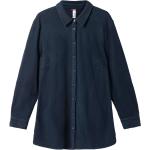 Mitternachtsblaue Blusenjacken aus Fleece für Damen Größe XL Große Größen 