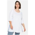 Reduzierte Weiße 3/4-ärmelige Sheego Longshirts aus Jersey für Damen Größe XL Große Größen 