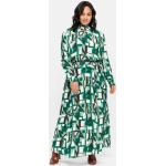 Reduzierte Grüne Langärmelige Sheego Maxi Rundhals-Ausschnitt Sommerkleider für Damen Größe 3 XL Große Größen 