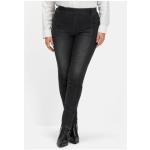 Schwarze Sheego Denim Slim Fit Jeans aus Denim für Damen Größe 3 XL Große Größen 
