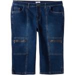 Blaue Sheego Denim Capri-Jeans aus Denim für Damen Größe XXL Große Größen 