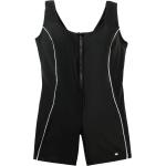 Schwarze Damenschwimmanzüge & Damensportbadeanzüge mit Reißverschluss Große Größen für den für den Sommer 