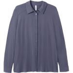 Indigofarbene Blusenshirts & Schlusen mit Knopf für Damen Größe 3 XL Große Größen 