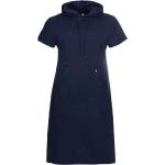 Marineblaue Sheego Nachhaltige Shirtkleider mit Kapuze für Damen Größe L Große Größen 
