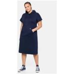 Reduzierte Marineblaue Sheego Shirtkleider mit Kapuze für Damen Größe L Große Größen 