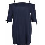 Marineblaue 3/4-ärmelige Kleider mit Schlitz für Damen Größe XXL Große Größen für den für den Sommer 