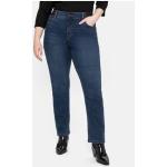 Reduzierte Dunkelblaue Sheego Denim Stretch-Jeans mit Knopf aus Denim für Damen Große Größen 