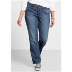 Blaue Sheego Denim Stretch-Jeans aus Denim für Damen Größe XXL Große Größen 