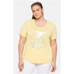 Reduzierte Gelbe Sheego T-Shirts mit Glitzer aus Jersey für Damen Größe XL Große Größen 