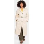Beige Unifarbene Casual Sheego Maxi Trenchcoats lang mit Knopf aus Baumwolle für Damen Größe 3 XL Große Größen 
