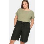 Grüne Unifarbene Casual Kurzärmelige Sheego Rundhals-Ausschnitt Tunika-Blusen für Damen Größe 3 XL Große Größen 