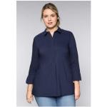 Marineblaue 3/4-ärmelige Sheego Tunika-Blusen für Damen Größe 3 XL Große Größen 