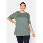 Reduzierte Grüne Kurzärmelige Sheego Tunika-Blusen für Damen Größe 3 XL Große Größen 