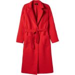Rote Casual Sheego Wollmäntel mit Knopf aus Wolle für Damen Größe M Große Größen 