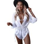 Weiße Sexy SheIn Push Up Bikinis für Damen Größe L 3-teilig 