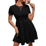 Schwarze SheIn Mini Rundhals-Ausschnitt Minikleider & kurze Kleider für Damen Größe M für Partys für den für den Sommer 