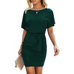 Armeegrüne Casual SheIn Mini Rundhals-Ausschnitt Shirtkleider für Damen Größe XL für Partys für den für den Sommer 