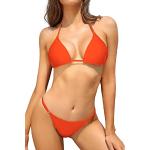 Orange Sexy Triangel-Tops für Damen Größe M 2-teilig für den für den Sommer 