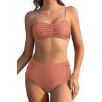 Hellrosa Elegante Bandeau Bikinitops für Damen Größe M 2-teilig für den für den Sommer 