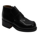 Schwarze Shellys Ankle Boots & Klassische Stiefeletten aus Leder für Damen Größe 36 