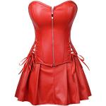 Rote Gothic-Kostüme aus Kunstleder für Damen Größe 6 XL 