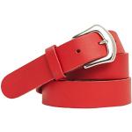 Reduzierte Rote Ledergürtel mit Schnalle aus Leder für Herren Länge 90 