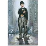 Charlie Chaplin Leinwandbilder aus Papier 60x90 
