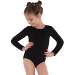 Shepa Mädchen Kinder langarm Gymnastikanzug Ballettanzug 128 schwarz