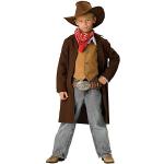 Dunkelbraune Cowboy-Kostüme für Kinder Größe 122 