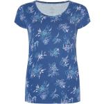 Blaue Blumenmuster Sherpa Bio T-Shirts für Damen Größe S für den für den Sommer 