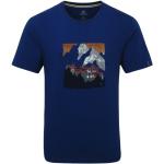 Blaue Sherpa Bio T-Shirts für Herren Größe S 