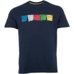 Blaue Langärmelige Sherpa Tarcho T-Shirts aus Baumwolle für Herren Größe M 