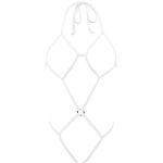 Weiße Sexy String Bikinis aus Polyamid für Damen Einheitsgröße 