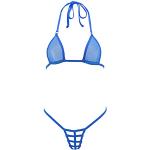 Blaue Sexy Mikro-Bikinis & Mini-Bikinis aus Polyamid für Damen Einheitsgröße für den für den Sommer 