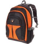 Reduzierte Orange Schulrucksäcke mit Reißverschluss aus Polyester mit Laptopfach zum Schulanfang 