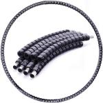 SHG Hula-Hoop-Reifen »Fitness für Erwachsene & Kinder, 8 teilig bis 94 cm, Edelstahlkern befüllbar 0,8 - 4 kg, Hulahoop Reifen«, schwarz