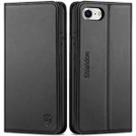 Reduzierte Schwarze Elegante Shieldon iPhone 7 Plus Hüllen 2020 Art: Flip Cases mit Bildern aus Rindsleder stoßfest 