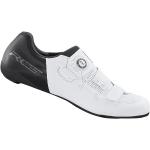 Weiße Shimano Rennradschuhe mit Klettverschluss leicht für Herren Größe 44 